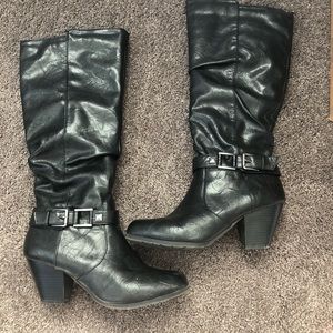 Knee high black boots